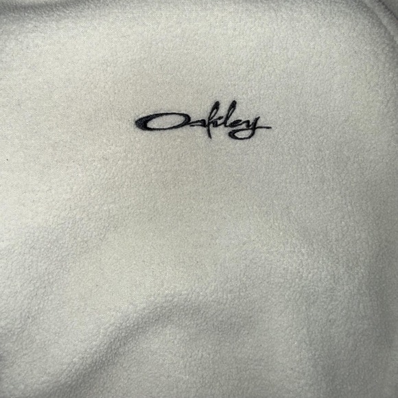 Oakley Hoodie Mens XL White Fleece Full Zip Jacket Sweatshirt Logo Outerwear - Picture 3 of 8